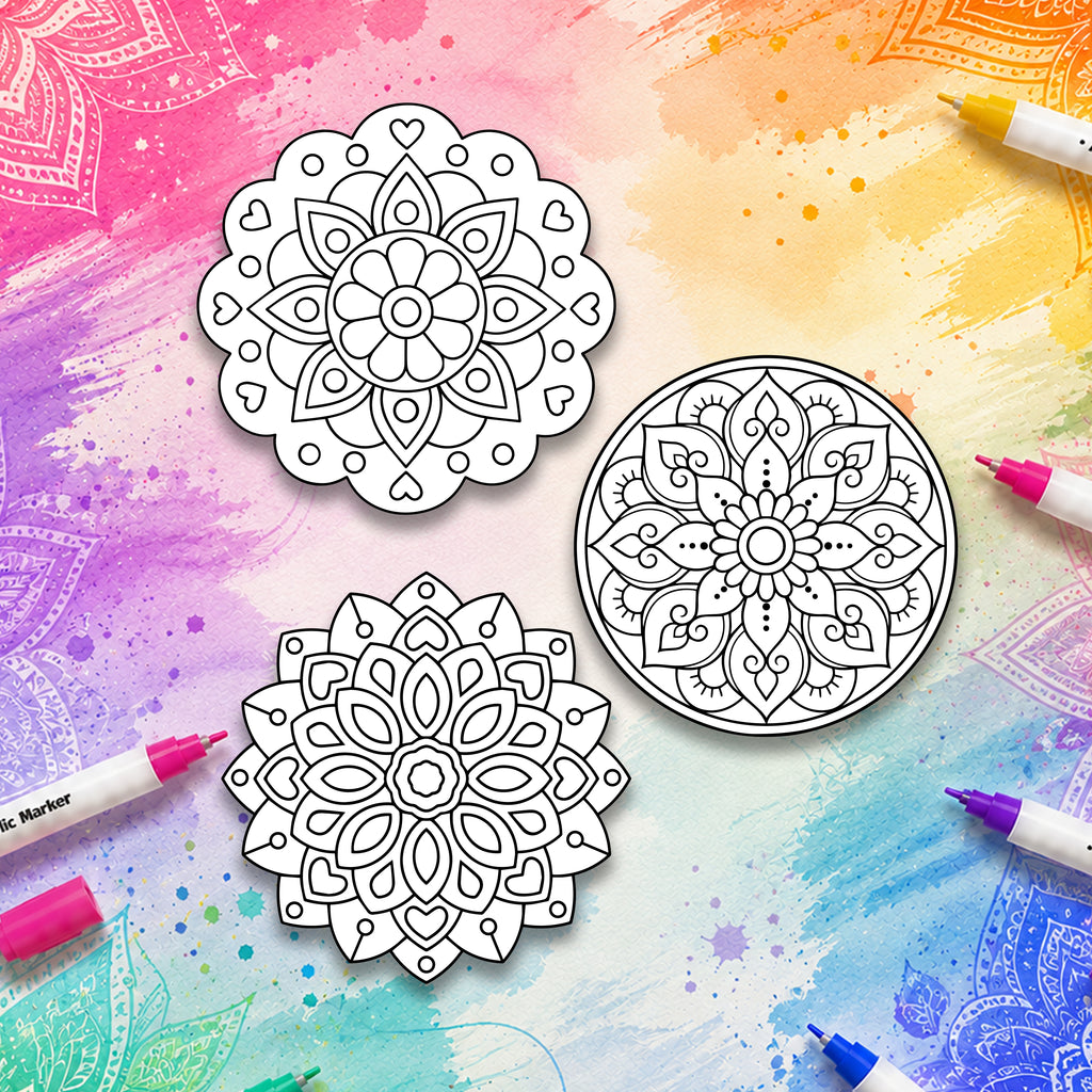MandalMates Medium size(Pack of 3) with Magnets