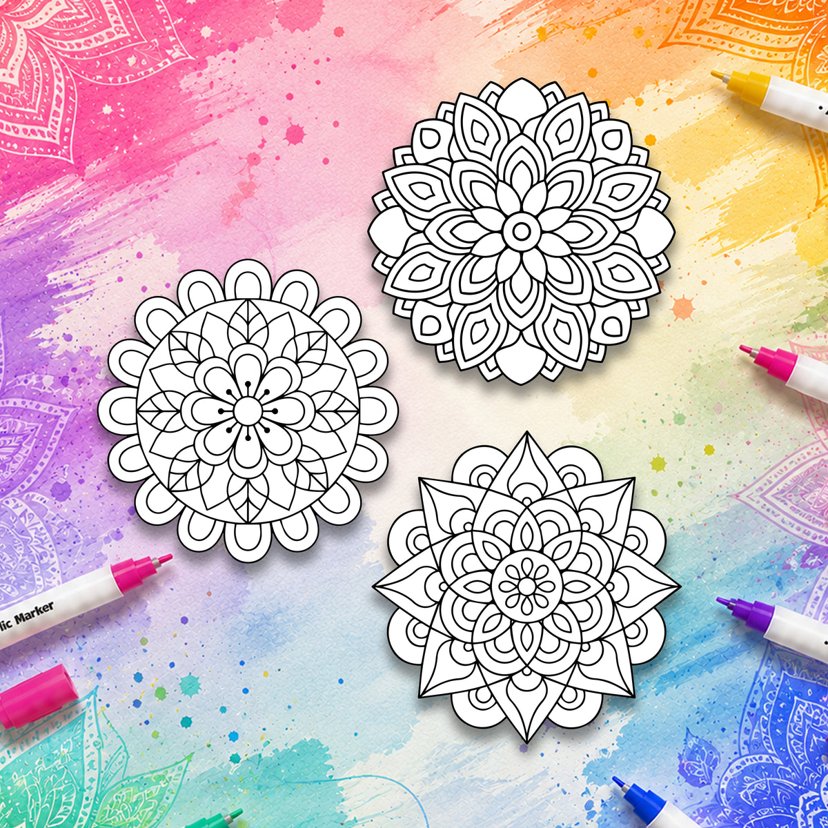 MandalMates Medium size(Pack of 3) with Magnets
