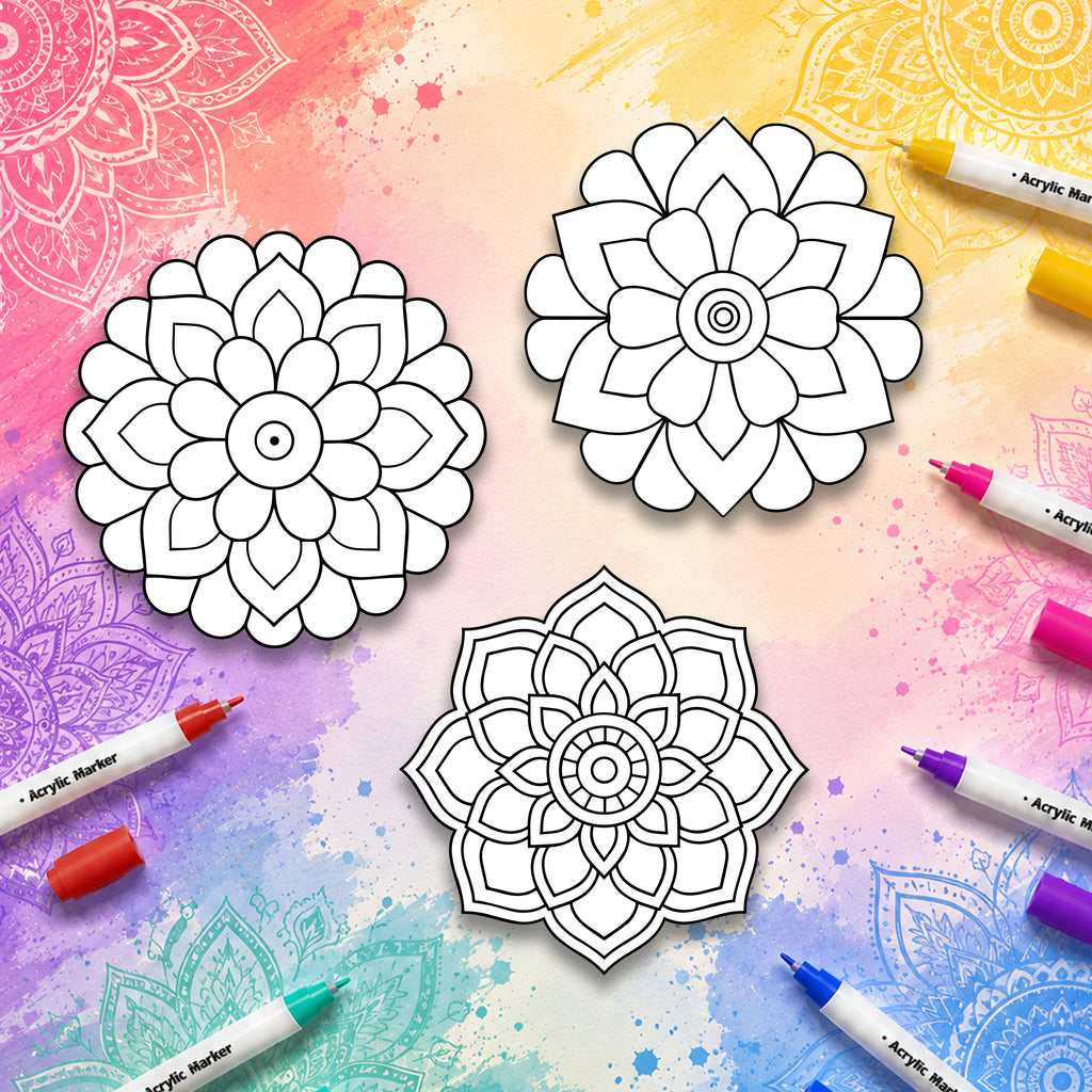 MandalMates Small size(Pack of 3) with Magnets