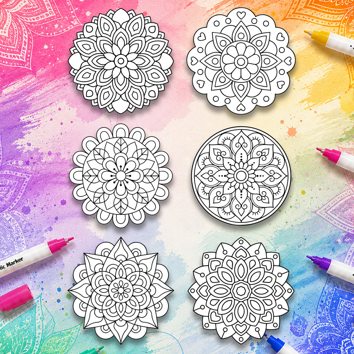 MandalMates Medium size (Six Pack) with Magnets