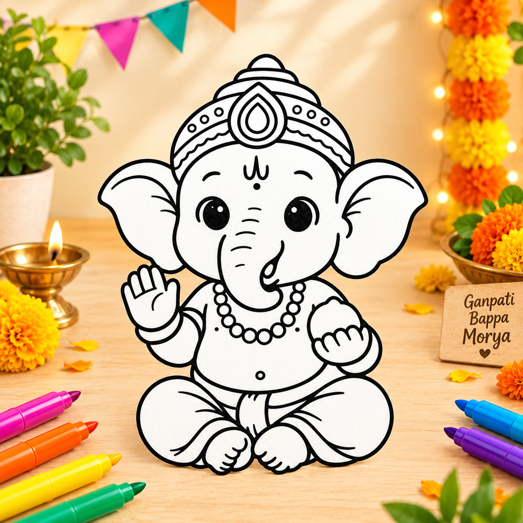 Ganpati Bappa Colormate – Paint & Display DIY Kit