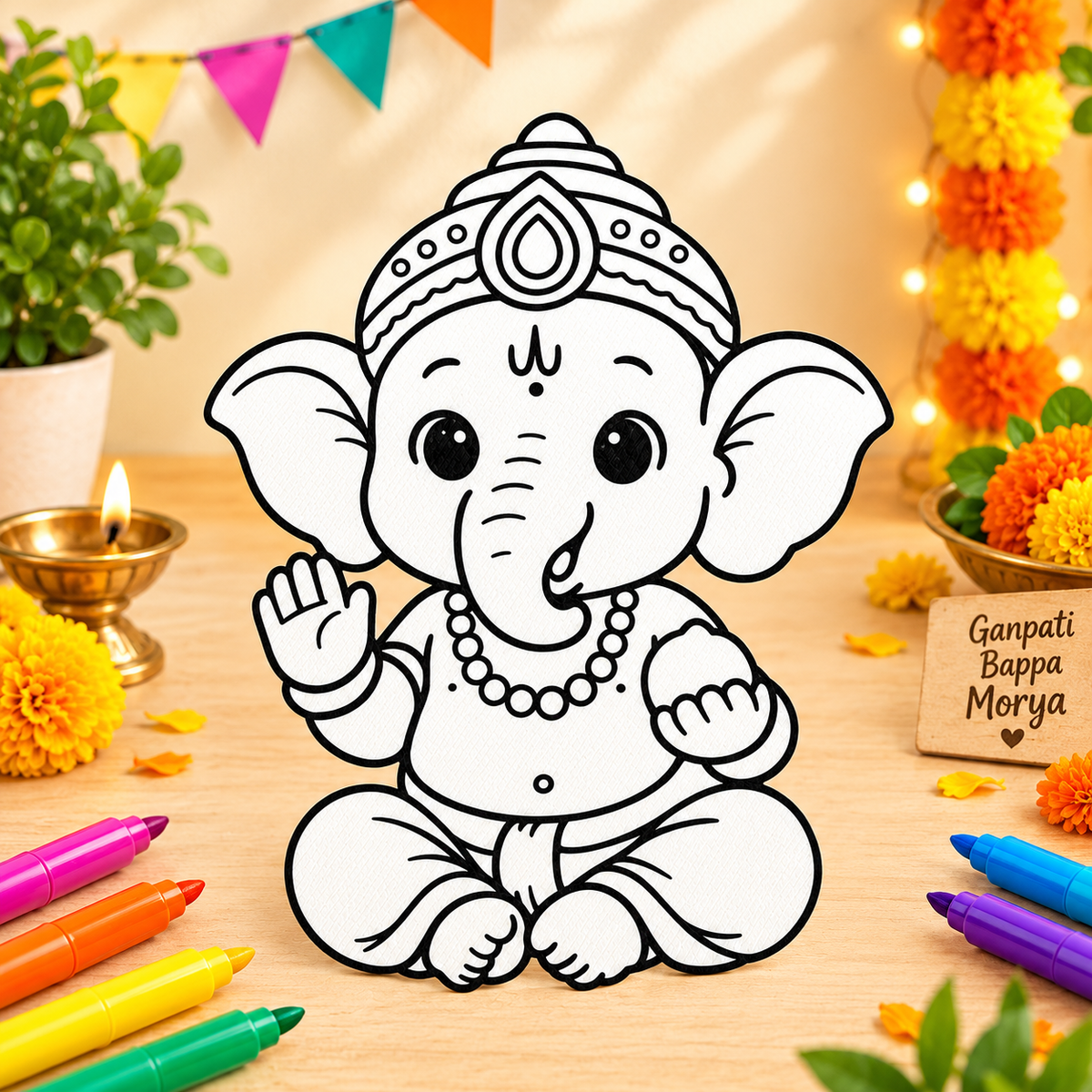 Ganpati Bappa Colormate – Paint & Display DIY Kit