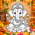 Ganpati Bappa Colormate – Paint & Display DIY Kit (Big)