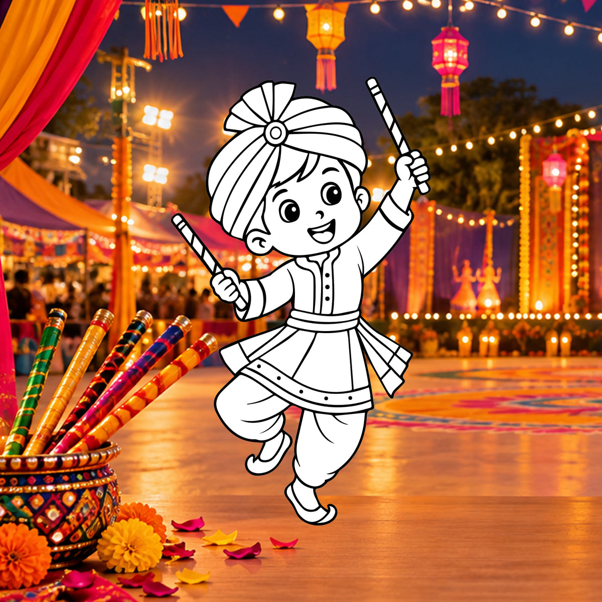 Navratri Magicmate (Boy) - Paint & Display DIY Kit