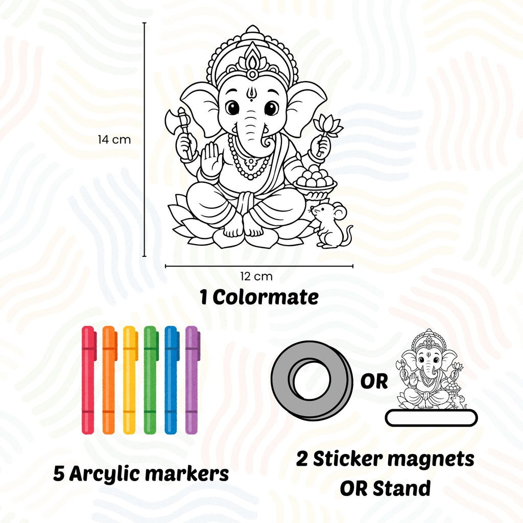 Ganpati Bappa Colormate – Paint & Display DIY Kit (Big)