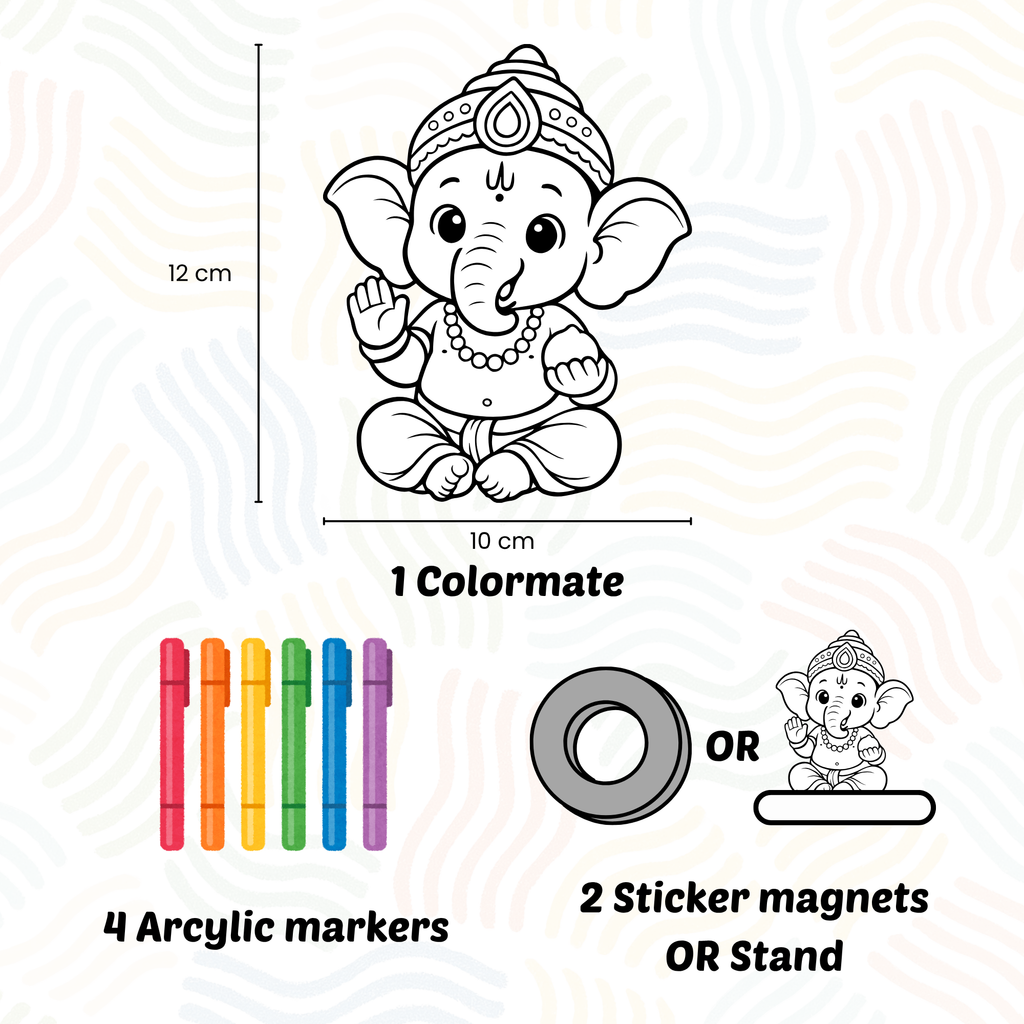 Ganpati Bappa Colormate – Paint & Display DIY Kit