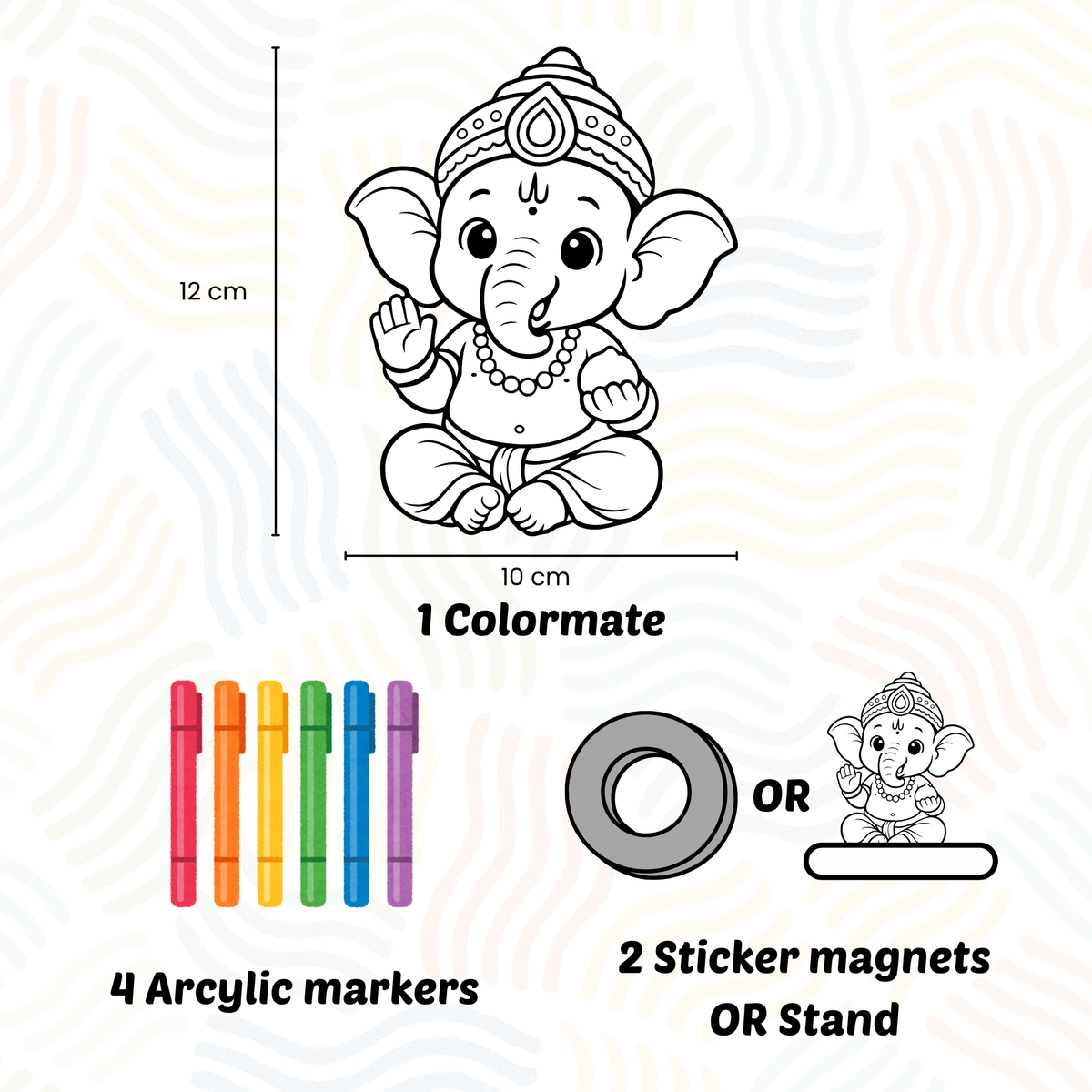 Ganpati Bappa Colormate – Paint & Display DIY Kit