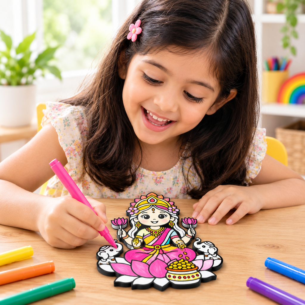 Dhanalakshmi Mata MagicMates - Paint & Display DIY Kit