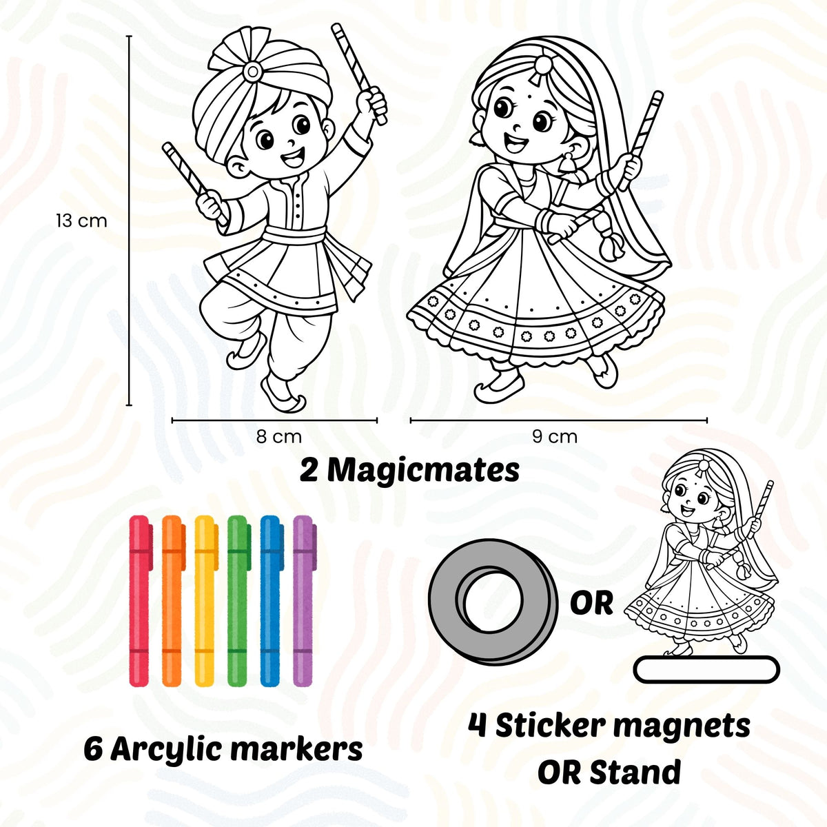 Navratri Magicmate (Girl and Boy) - Paint & Display DIY Kit