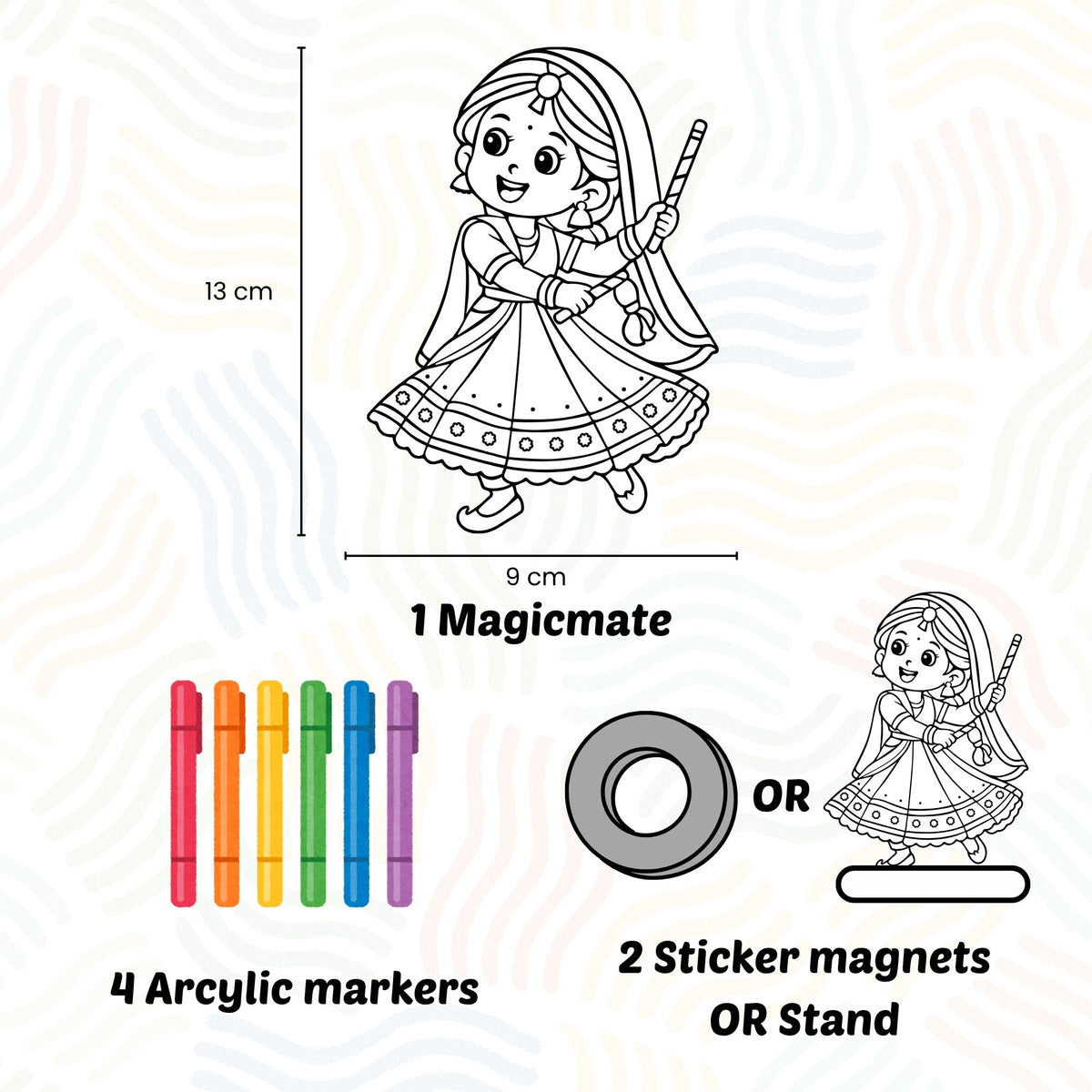 Navratri Magicmate (Girl) - Paint & Display DIY Kit