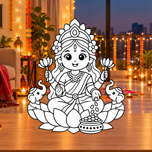Dhanalakshmi Mata MagicMates - Paint & Display DIY Kit