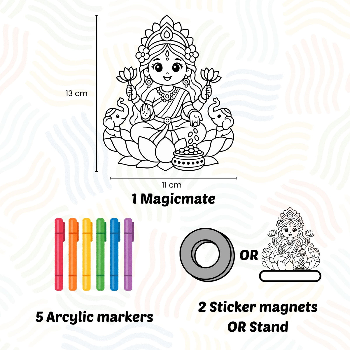 Dhanalakshmi Mata MagicMates - Paint & Display DIY Kit