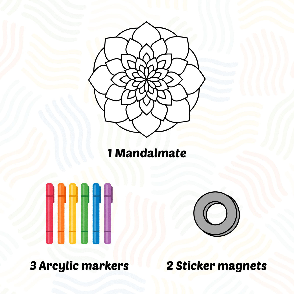 MandalMates Small size(Single Pack) with Magnet