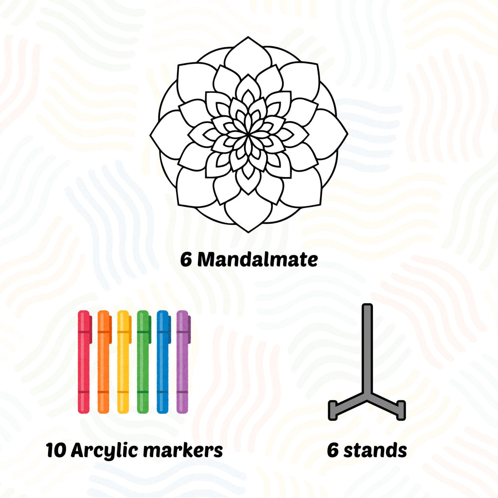 MandalMates Small size (Six Pack) with Stand